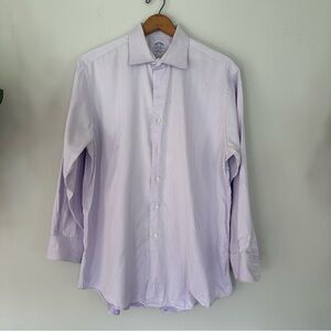 Brooks Brothers Egyptian Cotton Woven in Italy Made in USA Pale Lavender Sz 33
